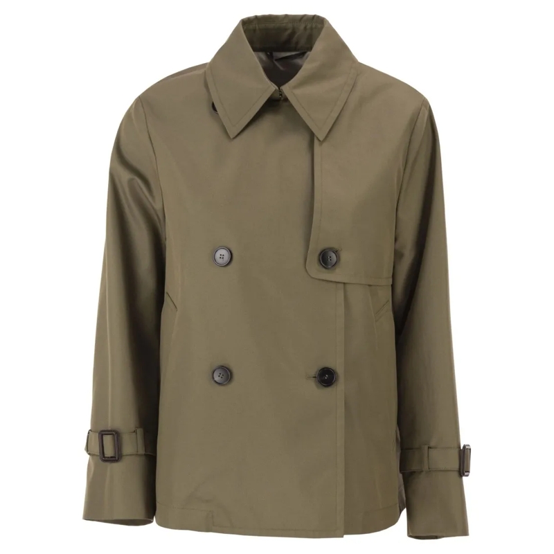 Max Mara Trenchcoat Wkdbiglia - Water-Repellent Gabardine Trench Coat Brown