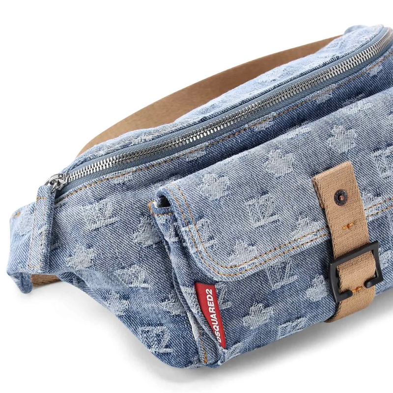 Dsquared2 Schultertasche Gürteltasche aus Denim blau(Image 2)