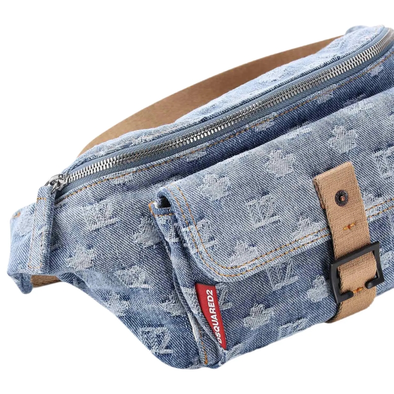 Dsquared2 Crossbody Bag Gürteltasche aus Denim blau