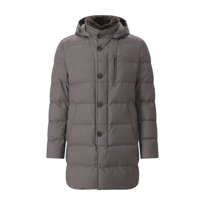 Gimo's Wintermantel Parka aus Viskose-Mix dunkelblau