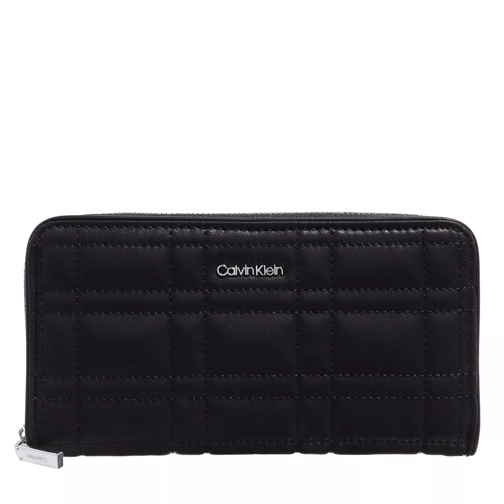 Calvin Klein Ck Touch Z/A Wallet Lg Ck Black Portefeuille à fermeture Éclair