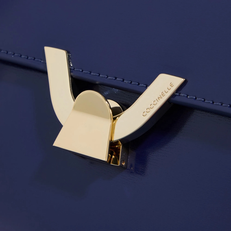 Coccinelle Saddle Bag Coccinelle Dew Shiny Calf Royal Blue(Image 4)
