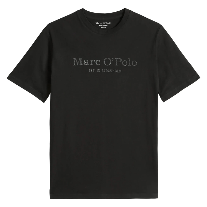Marc O´Polo T-Shirt Big-Logo 2er Pack schwarz