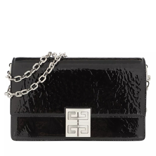 Givenchy Small 4G Chain Bag Shinny Textured Leather Black Cross body-väskor