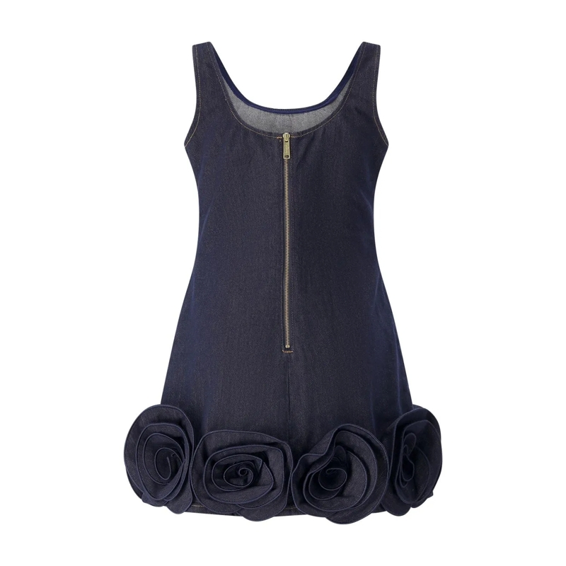 Self Portrait Minikleid Sheath Dress With 3D Flowers Black(Image 3)