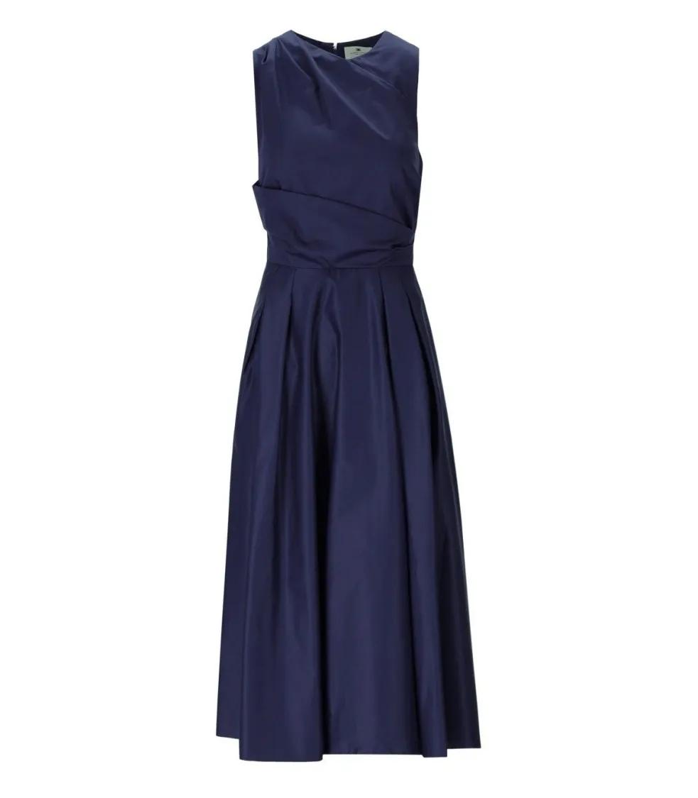 Thumbnail - Elisabetta Franchi - Oltremare Midi Dress - Größe 44 - blau