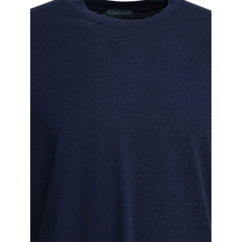 Tom Ford T-Shirt T-Shirt mit Rundhalsausschnitt Navy(Image 5)