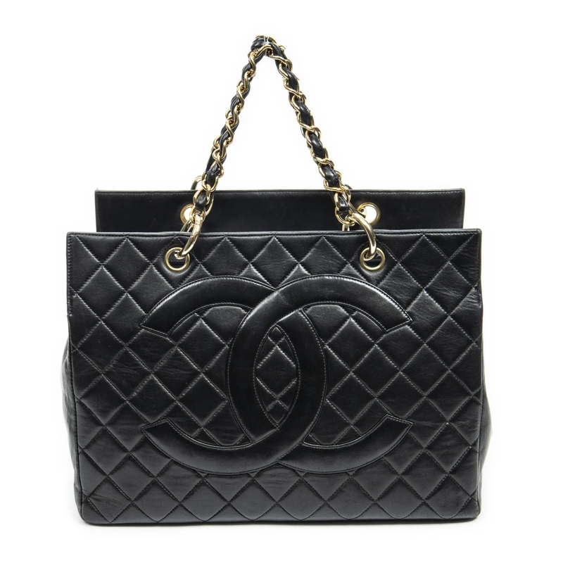 Chanel Crossbody Bag CC Grand Shopping Tote schwarz