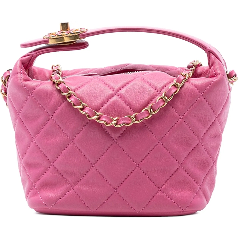 Chanel Sac à bandoulière Small Quilted Lambskin Perfect Meeting Hobo Bag rose