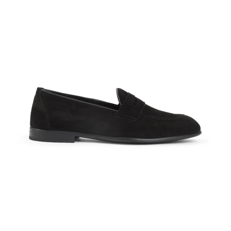 Brioni Loafer Refined Black Suede Loafers Black