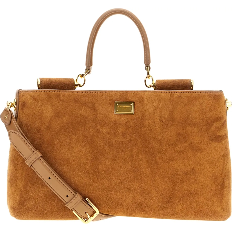 Dolce&Gabbana Tote Dolce&gabbana Brown suede leather Vittoria handbag braun