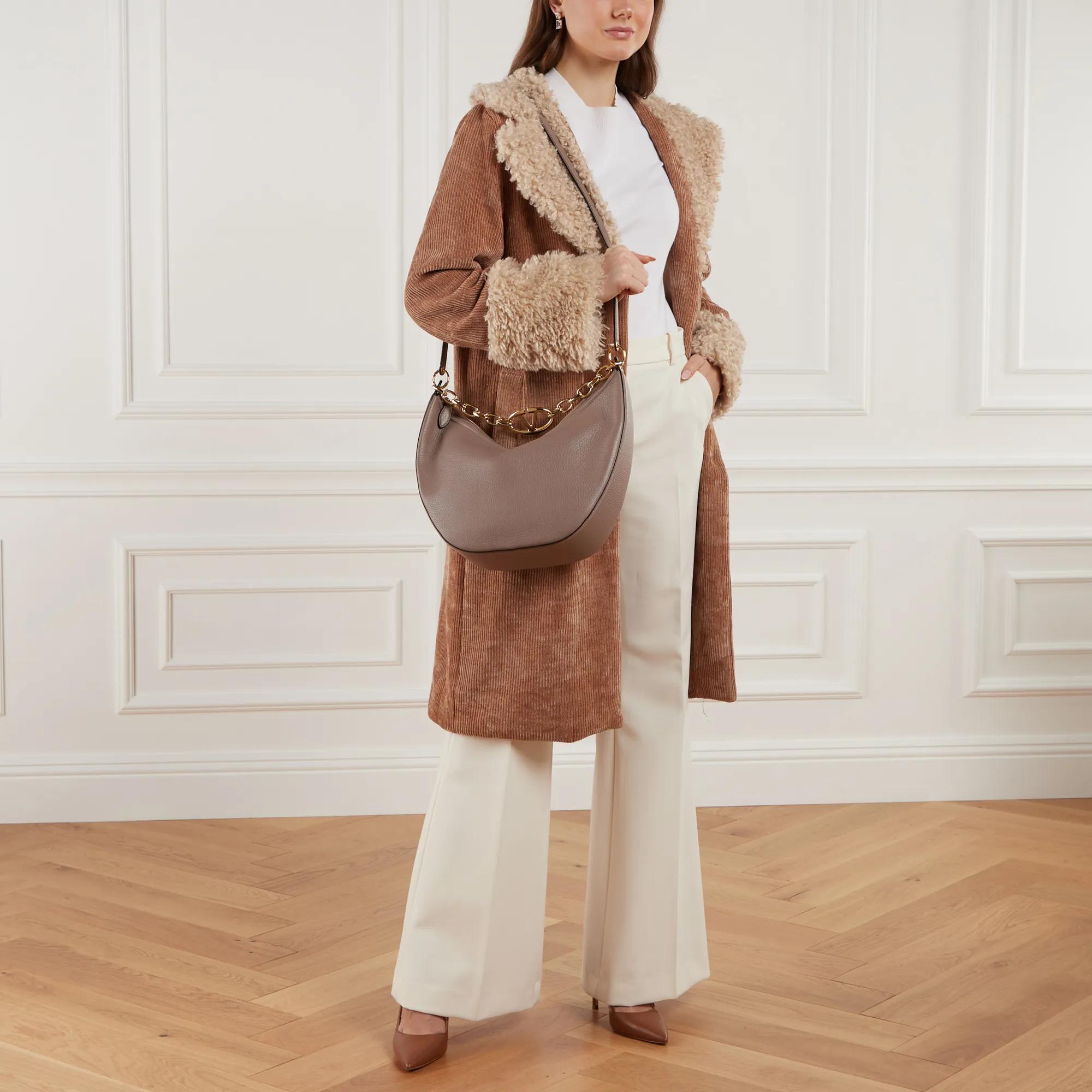 Valentino Garavani Hobo bags VLogo Moon Medium Hobo Bag in taupe