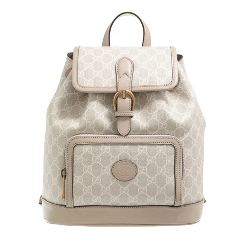 Gucci Interlocking G Backpack Beige/White Backpack