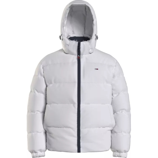 Tommy Jeans White Padded Hoodie Jacket White Piumini