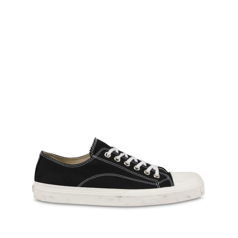 Moschino Lage-top sneaker Panelled Black Canvas Sneakers Black
