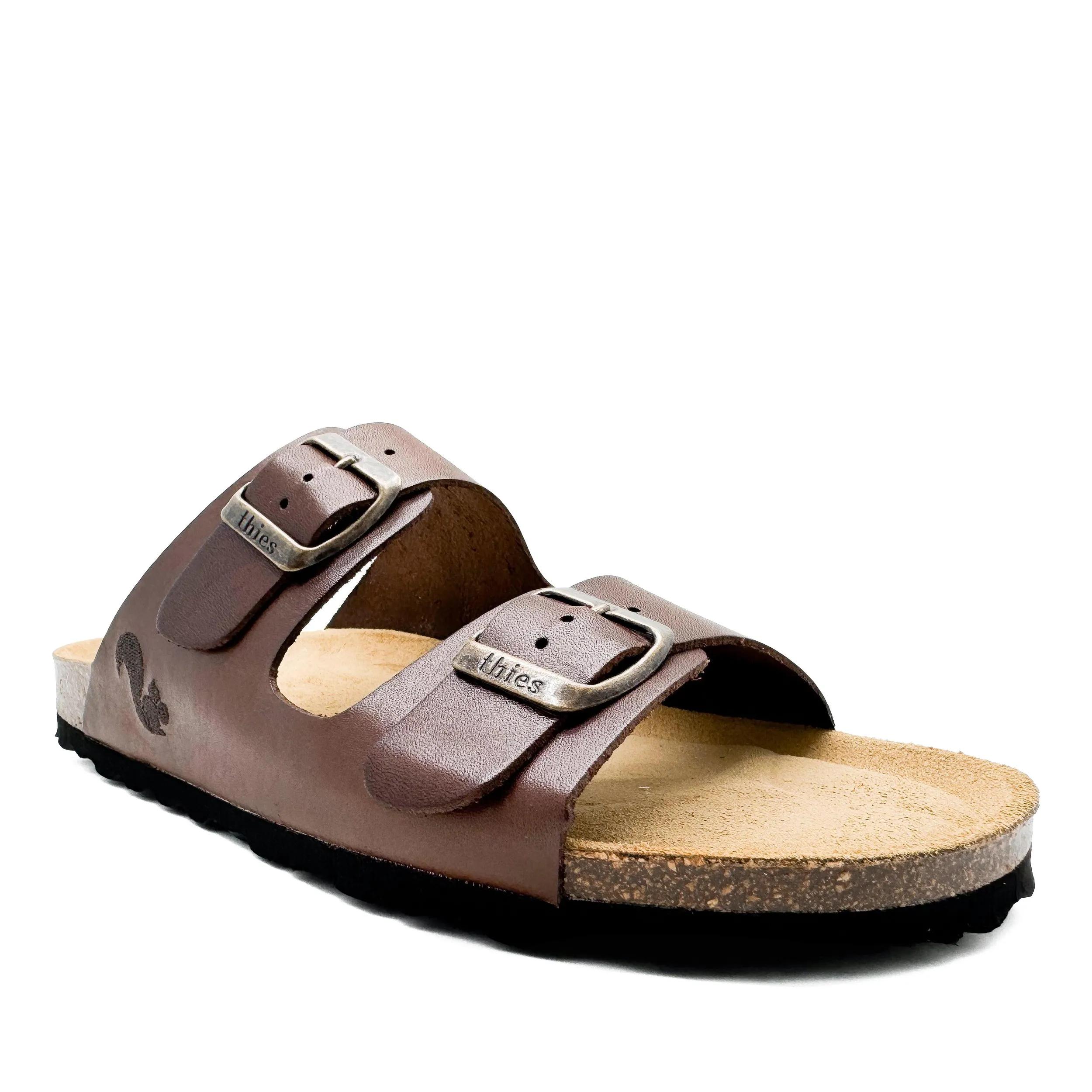 thies Sneakers - thies 1856 ® Eco Leather Sandal dark brown (W/M/X) - Gr. 47 - in Braun - für Damen