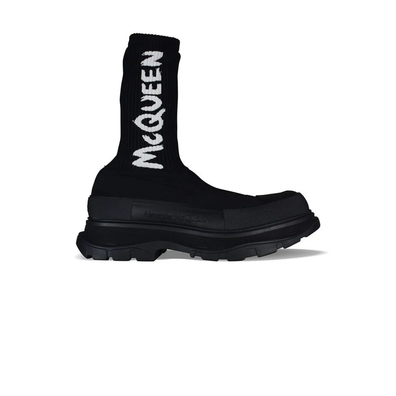 Alexander McQueen Stiefel Tread Slick Boots Black