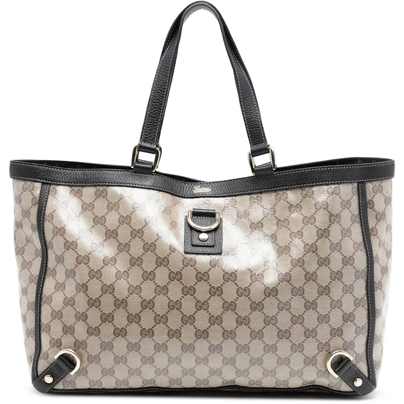 Gucci Shopper GG Crystal Abbey D Ring Tote braun