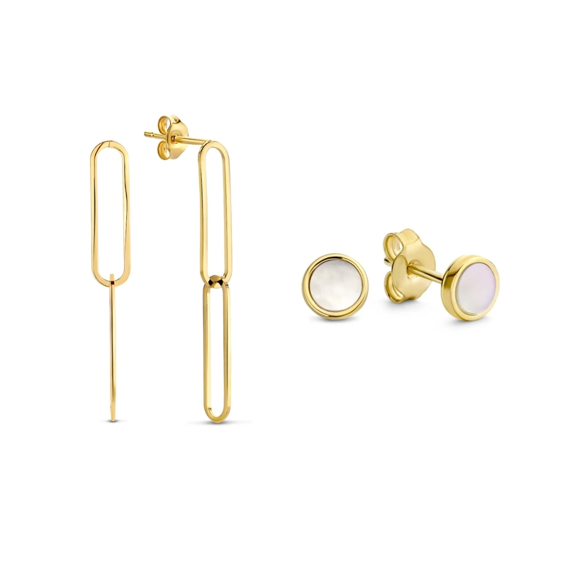 Isabel Bernard Boucles d'oreilles pendantes Cadeau d´Isabel 585 Gold Geschenkset Gold