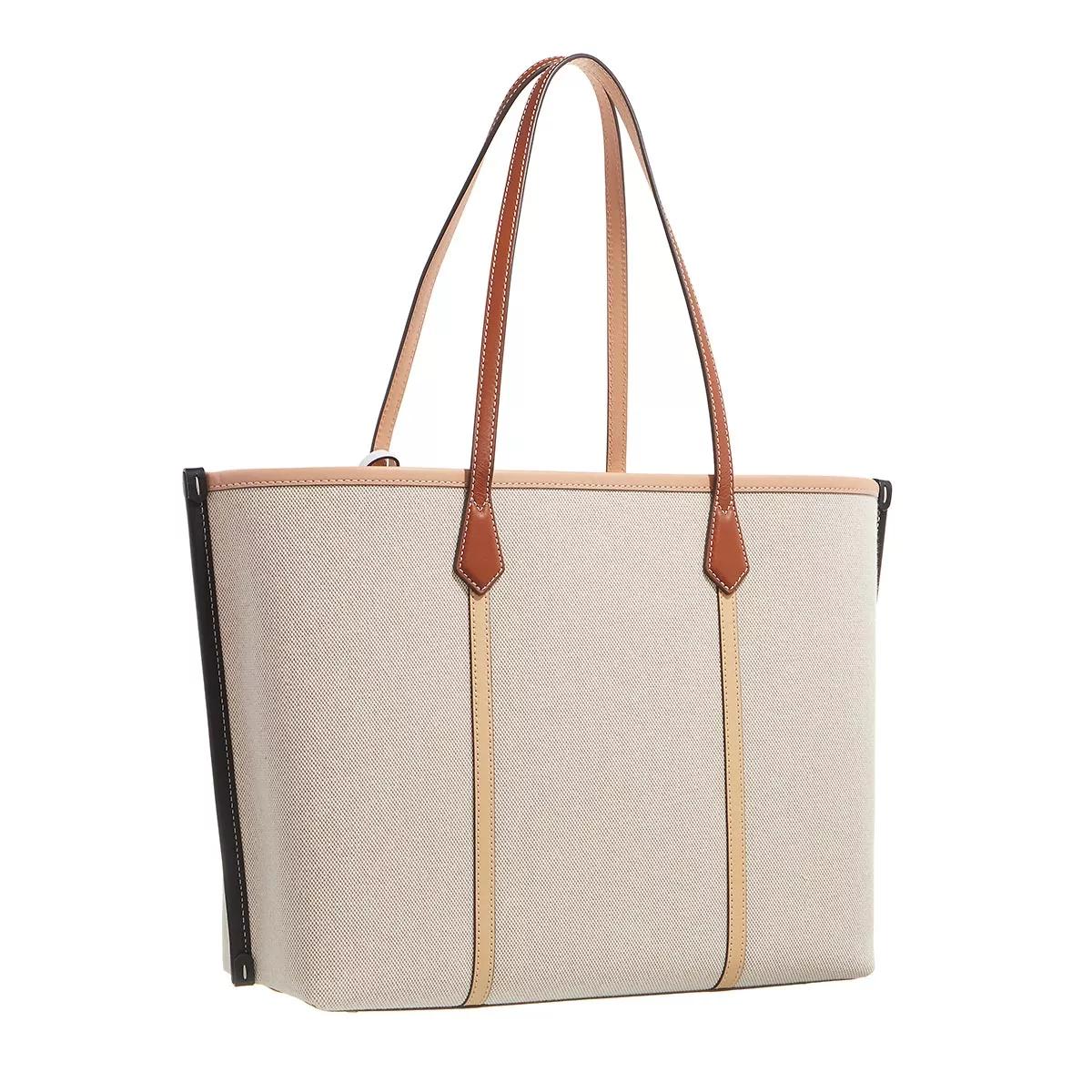 Tory Burch Perry Canvas Triple-Compartment Tote Natural Multi – Balilene