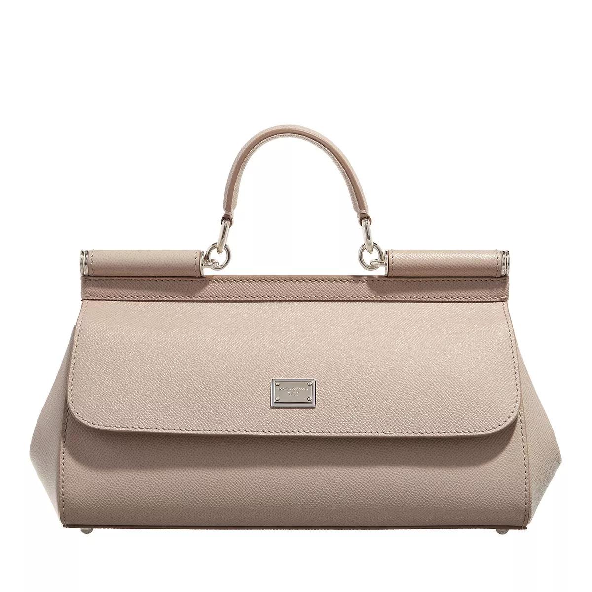 Dolce&Gabbana Medium Sicily Bag In Dauphine Calfskin Rose Satchel