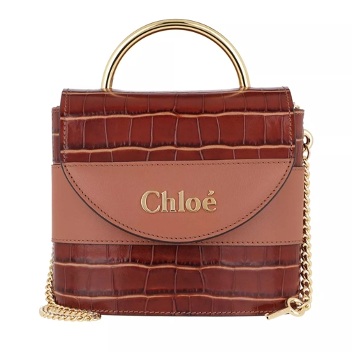 Chloé Aby Shoulder Bag Leather Chestnut Brown Borsetta a tracolla