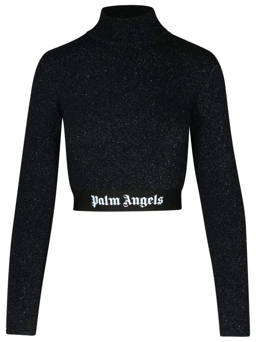 Palm Angels - Crop Top In Black Viscose Blend - Größe XS - schwarz