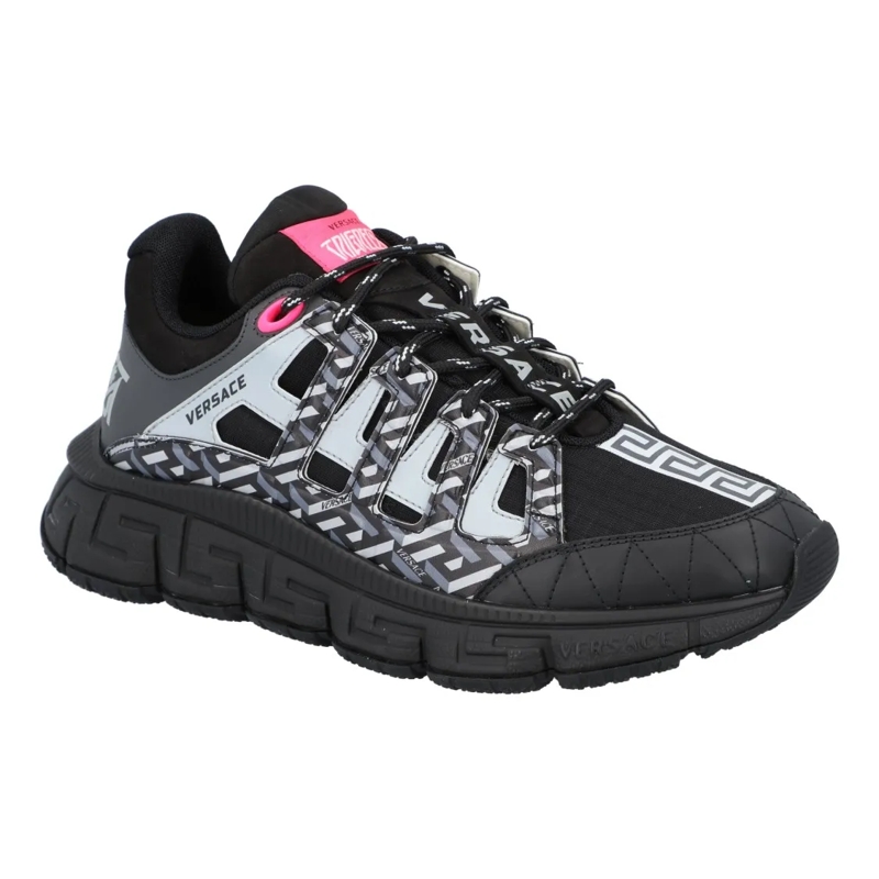 Versace Lage-top sneaker Trigreca 'La Greca - Black Pink' Black