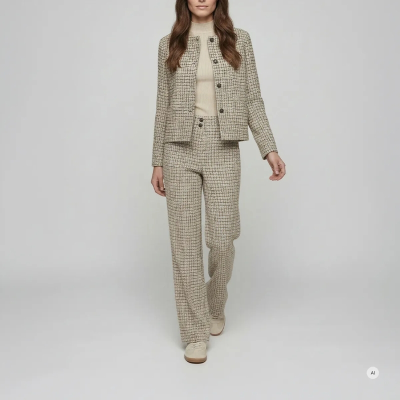 Marc Aurel Blazer Jacke- mit Schulterpasse- Ärmelnaht mit Kontras beige(Image 2)