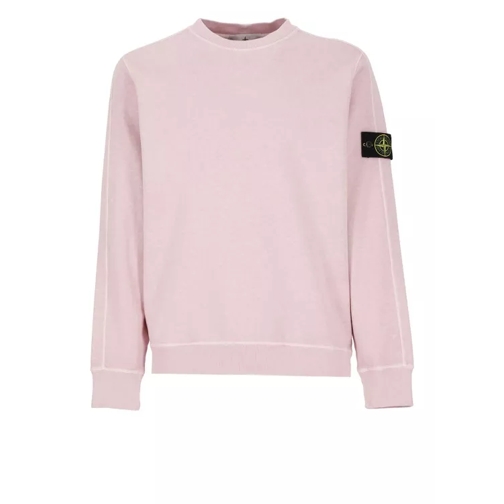 Stone Island Cotton Sweatshirt Pink 