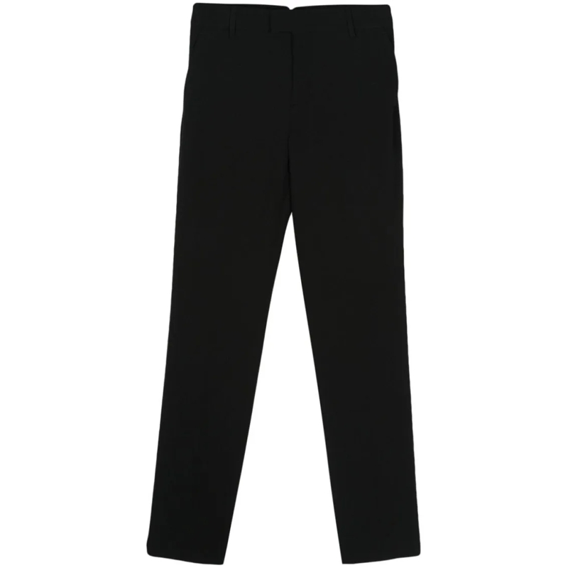 AMI Paris  Mid-Rise Tapered Trousers With Dart Detailing Black