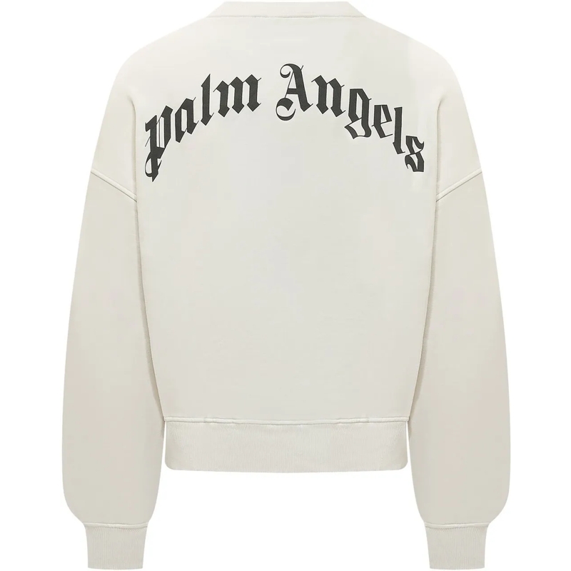 Palm Angels  Felpa con Girocollo e Logo weiß(Image 2)