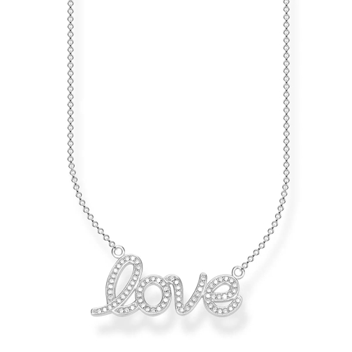 Thomas Sabo Necklace Love Silver/White Mittellange Halskette