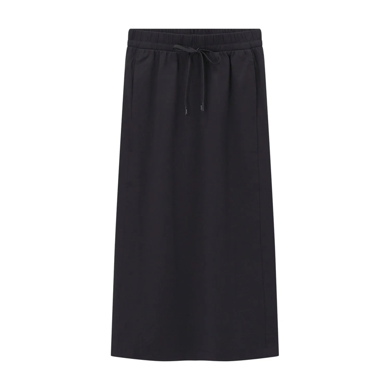WEEKEND Max Mara Maxirock Midirock aus Baumwoll-Mix schwarz