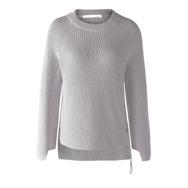 Oui Sweatshirt Pullover RUBI hell-grau
