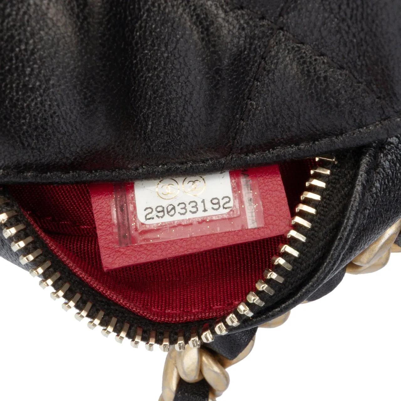 Thumbnail - Chanel Hobo Bags - Lambskin 19 Round Clutch with Chain - Gr. unisize - in Schwarz - für Damen