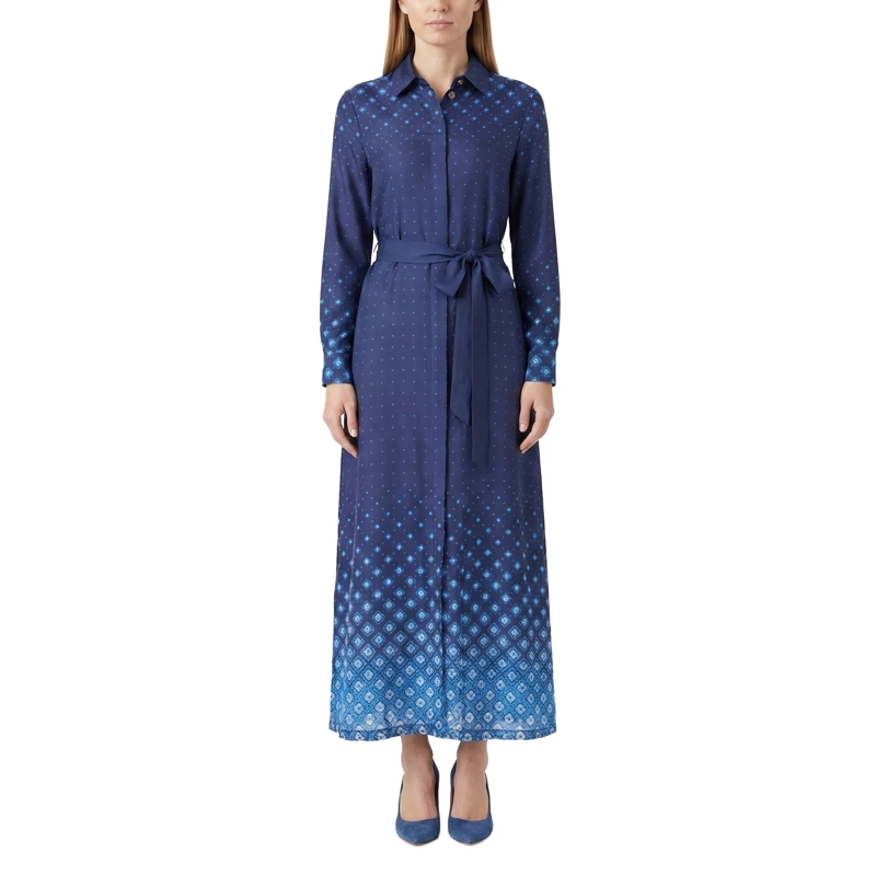 Casablanca Midikleid Midikleid aus Seide blau(Image 2)