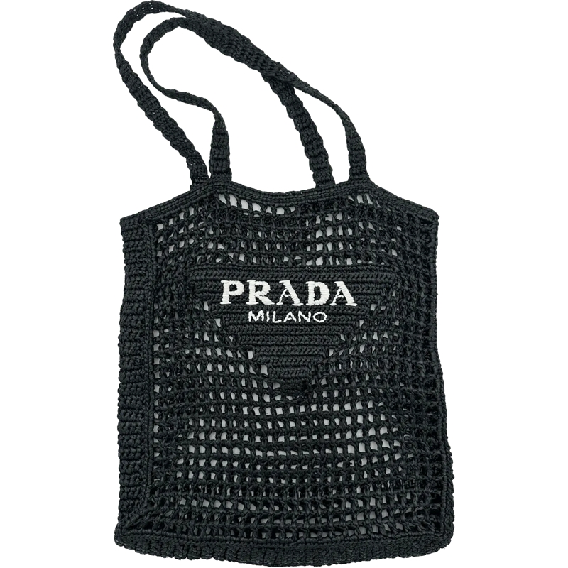 Prada Tote Prada Raffia - Black schwarz