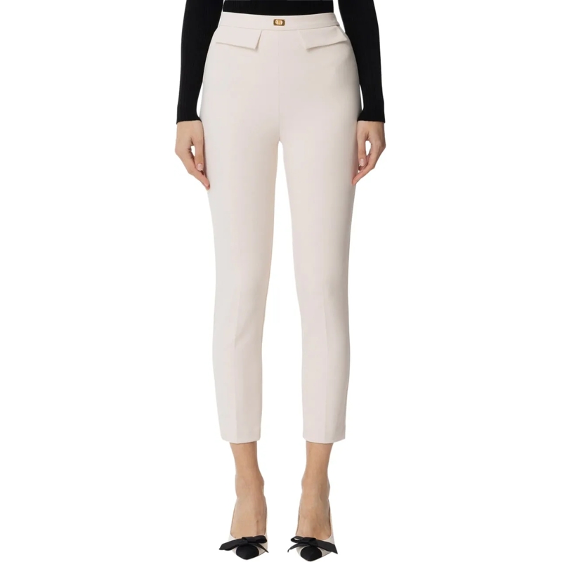 Elisabetta Franchi  Trousers Cyan mehrfarbig