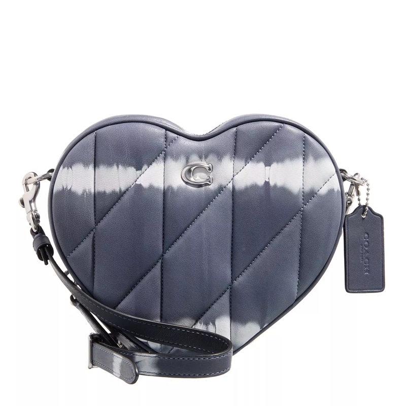 Coach Crossbody Bag Quilted Tie-Dye Heart Crossbody Midnight Navy