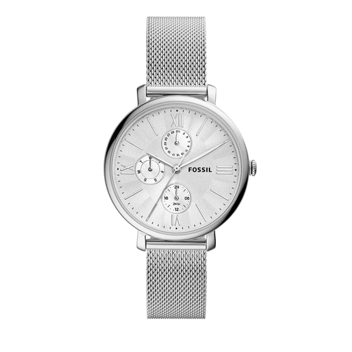 Fossil Jacqueline Multifunction Stainless Steel Mesh Watc Silver Dresswatch