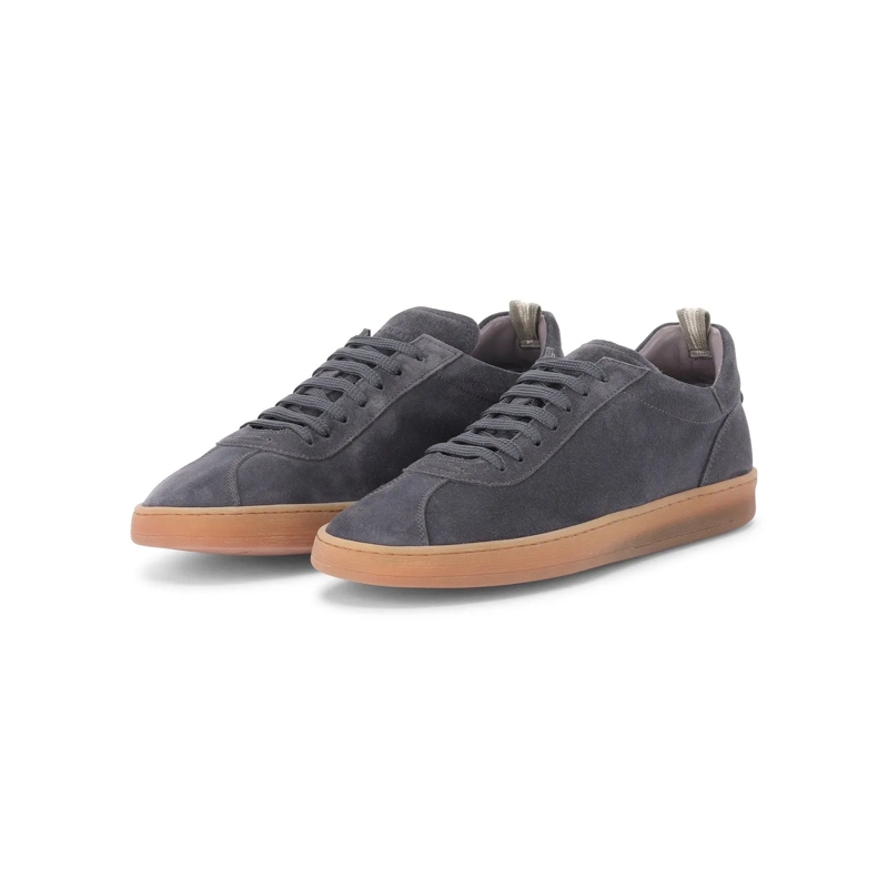 Officine Creative Schnürschuhe Sneaker Halo aus Veloursleder Dunkelblau