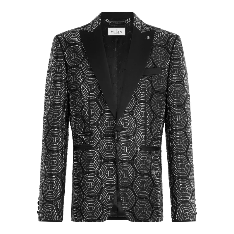 Philipp Plein Blazer Lord Fit Blazer Bling Monogram schwarz