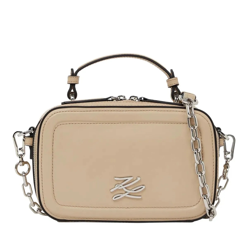 Karl Lagerfeld Crossbody Bag K/Autograph Ketten-Handtasche mit oberem Tragegrif beige