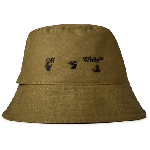 Off-White  Hands Off Logo Bucket Hat grün