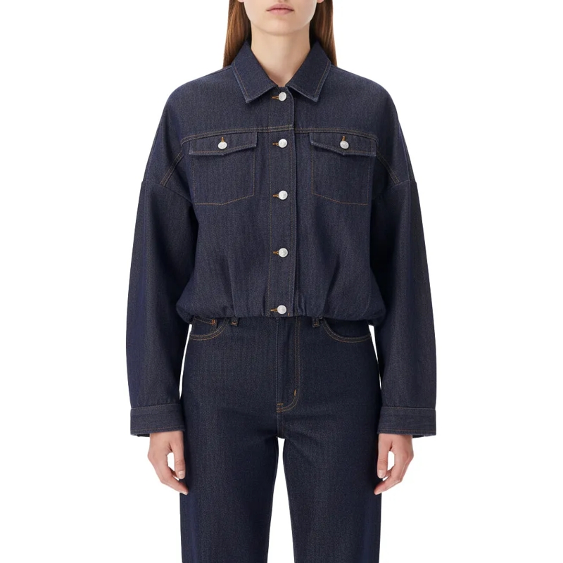 Dries Van Noten Veste de transition Jeansjacke Vesto blau(Image 2)