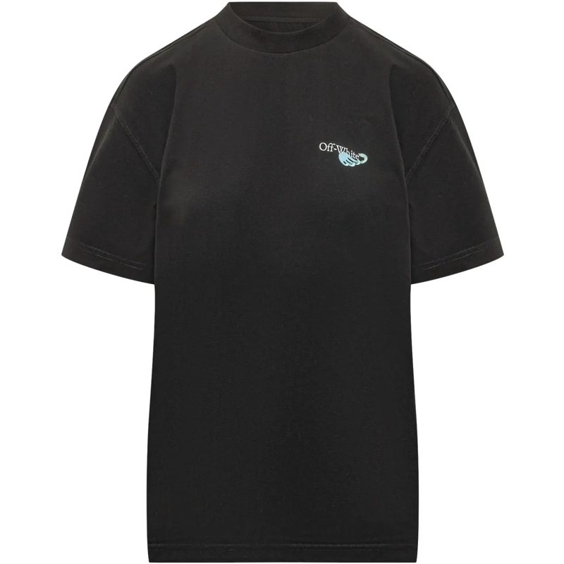 Off-White T-shirt T-Shirt Quote Soft Life Reg schwarz