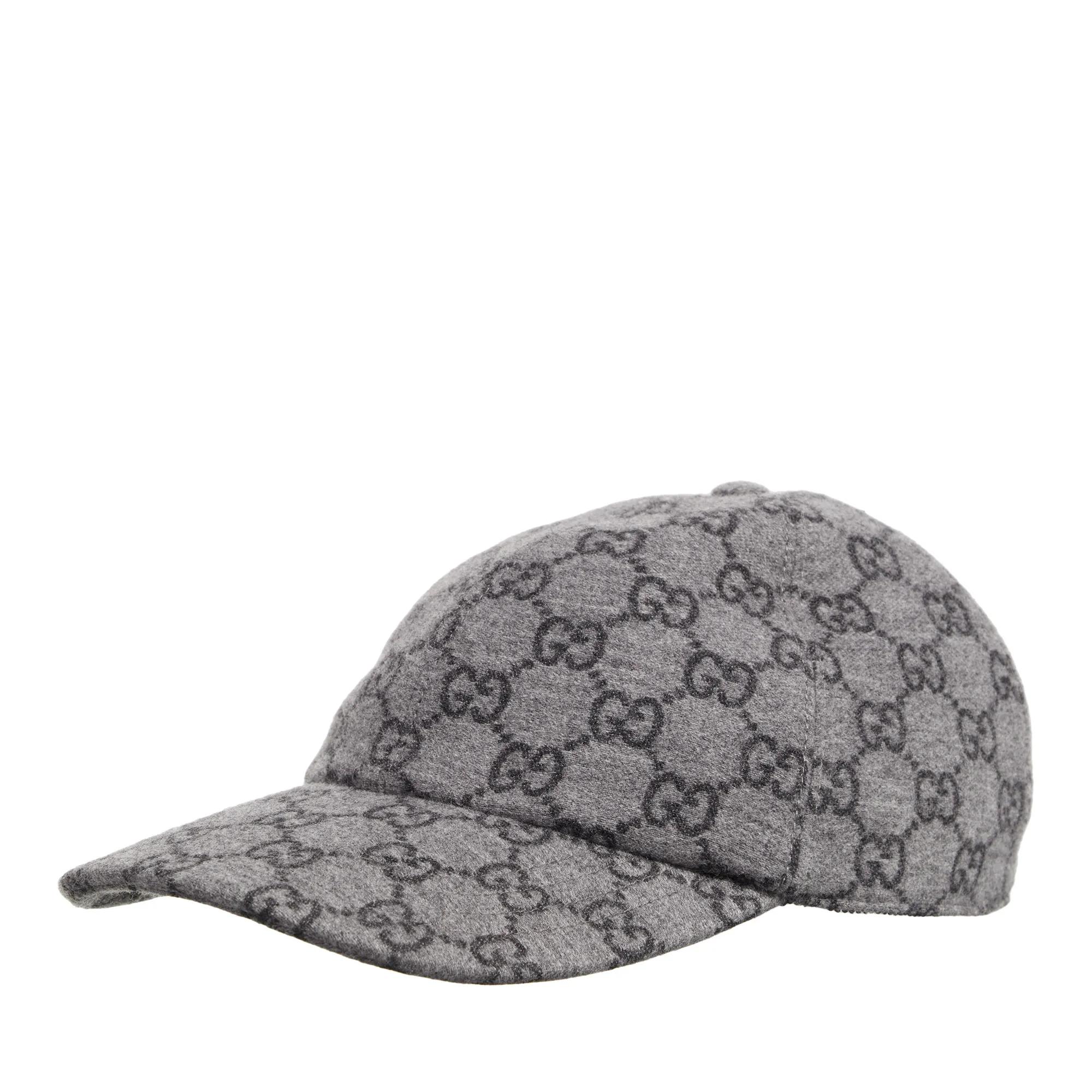 Gucci Mützen - Gg Flannel Baseball Hat - Gr. M - in Grau - für Damen