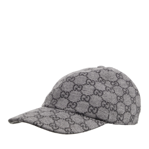 Gucci Baseball Cap Gg Flannel Baseball Hat Grey