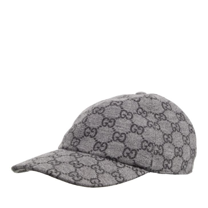 Gucci Gg Flannel Baseball Hat Grey Baseball Kappe